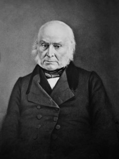 John Quincy Adams (1767-1848), Sixth President of the United States, Half-Length Portrait, Daguerreotype, Mathew Brady, 1840's
