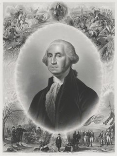 George Washington (1732-99), First President of the United States, Full-Length Portrait, Engraving by John Chester Buttre, 1866