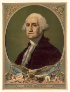 George Washington (1732-99), First President of the United States, Head and Shoulders Portrait, Published by H. Hallett & Co., Portland, Maine, 1880