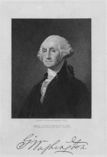 George Washington (1732-99) First President of the United States, Half-Length Portrait, Engraved by J.B. Longacre from a Painting by Gilbert Stuart