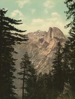 Half Dome, Yosemite Valley, California, USA, Photochrome Print, Detroit Publishing Company, 1898