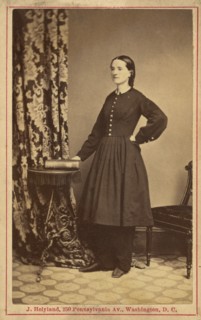 American Civil War Surgeon Mary Edwards Walker, Full-Length Portrait, by John Holyland, 1860's