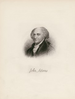 John Adams (1735-1826), Second President of the United States, Head and Shoulders Portrait, Engraved by H.B. Halls Sons, 1880