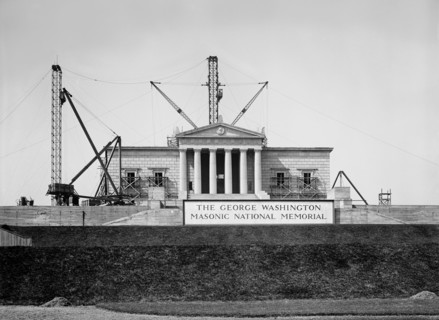 George Washington Masonic National Memorial under Construction, Alexandria, Virginia, USA, Harris & Ewing, 1925