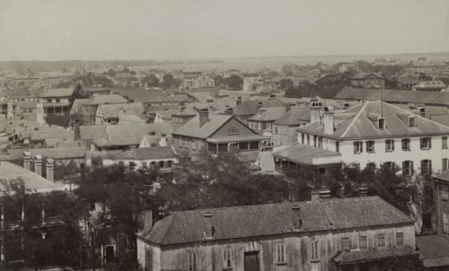 Cityscape during American Civil War, Charleston, South Carolina, USA, 1860's