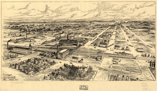 Bird's Eye View of South Milwaukee, Binner Engraving Co., 1907