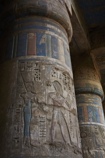 Ceiling Decorations, Medinat Habu Temple, Luxor, Egypt