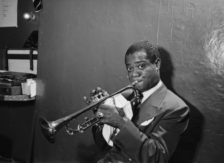 Louis Armstrong, American Jazz Performer, Aquarium, New York City, New York, USA, William P. Gottlieb Collection, July 1946