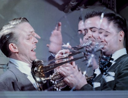 Portrait of Stan Kenton and Buddy Childers, Richmond, Virginia, USA, William P. Gottlieb Collection, 1947