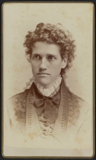 Julia Thomas Irvine (1848-1930), Greek Scholar and 4th President of Wellesley College 1894-99, Head and Shoulders Portrait, Jefferson Beardsley, 1875