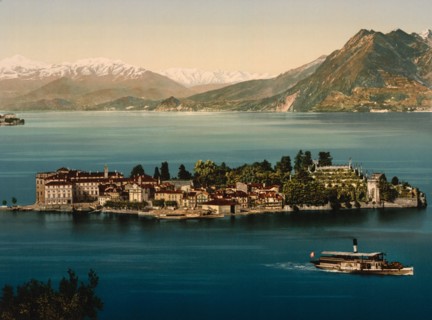 Isola Bella, General View, Lake Maggiore, Italy, Photochrome Print, Detroit Publishing Company, 1900