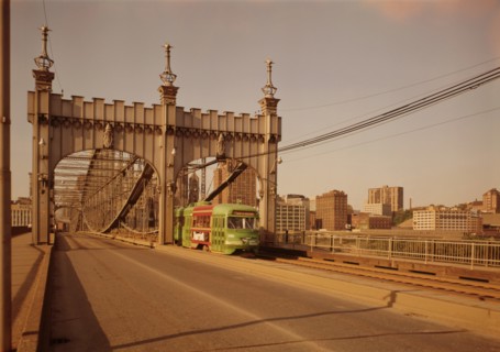 Smithfield Street Bridge, Spanning Monongahela River on Smithfield Street, Pittsburgh, Pennsylvania, USA, Jack E. Boucher, 1960's