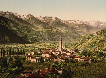Madonna di Tirano, Tirano, Italy, Photochrome Print, Detroit Publishing Company, 1900