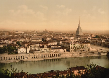 General View from Mount of the Capuchins, Turin, Italy, Photochrome Print, Detroit Publishing Company, 1900