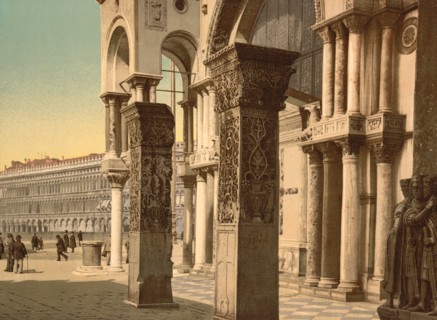 Columns of St. Mark's Church, Venice, Italy, Photochrome Print, Detroit Publishing Company, 1900