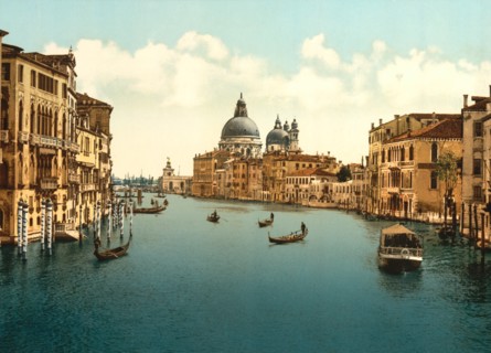 Grand Canal, Italy, Photochrome Print, Detroit Publishing Company, 1900
