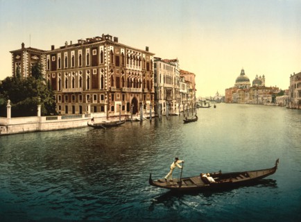 Grand Canal, View I, Venice, Italy, Photochrome Print, Detroit Publishing Company, 1900