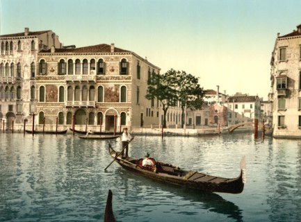 Da Mula Palace, Venice, Italy, Photochrome Print, Detroit Publishing Company, 1900