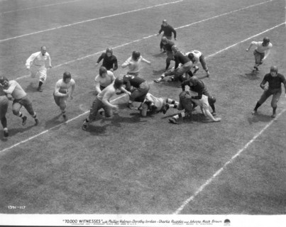Football Game, on-set of the Film, "70,000 Witnesses", Paramount Pictures, 1932