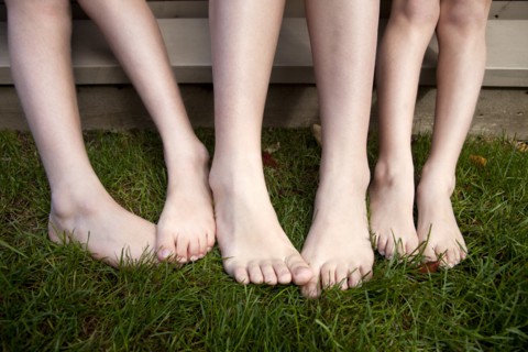 Three Pairs of Bare Legs