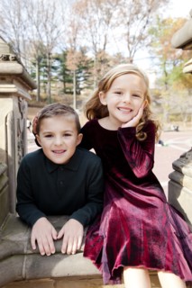Boy and Girl in Park, Portrait