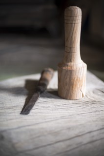 Wood Mallet and Chisel