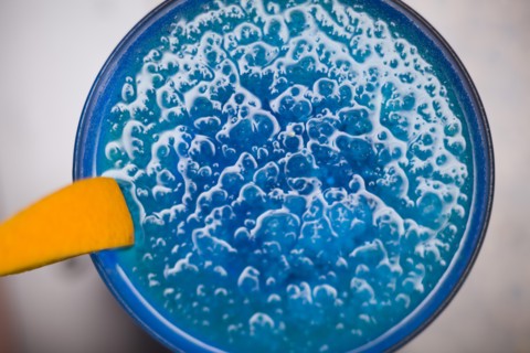 Blue Hawaiian Cocktail, High Angle View