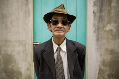 Vietnamese Man in Suit, Hat and Sunglasses
