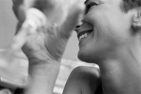 Smiling Woman Holding Wine Glass