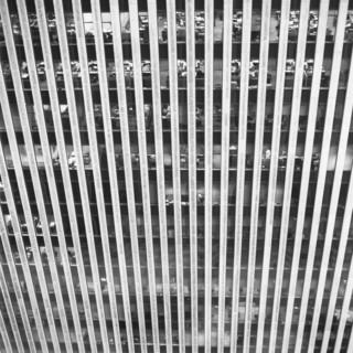 Striped Office Building, High Angle View, New York City, USA