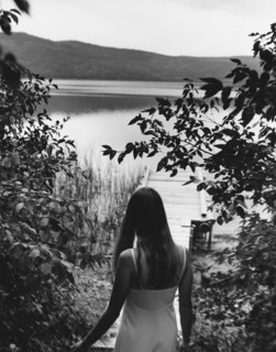 Woman Walking to the Water