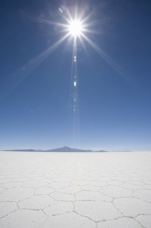 Bright Sunlight Above Salt Flats