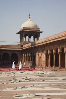 Men Walking by Jama Masjid, New Delhi, India