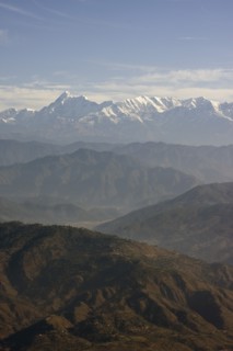 Himalayas in Distance, Northern India