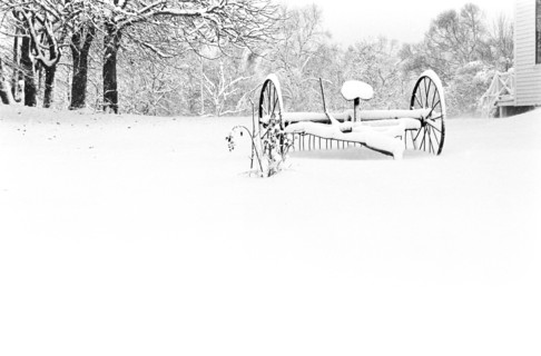 Snow-Covered Haywagon