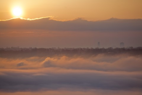 Fog and Sunset