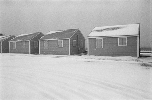 Beach Houses in Snow