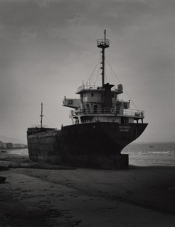 Abandoned Cargo Ship on Shore, Vietnam
