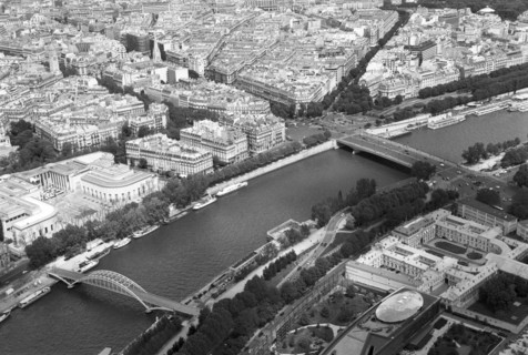 View of Paris, France, From Top of Eiffel Tower, High Angle View