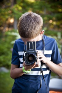 Young Boy with Camera