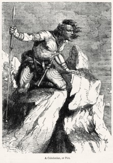 A Caledonian, or Pict, Illustration from John Cassell's Illustrated History of England, Vol. I from the earliest period to the reign of Edward the Fourth, Cassell, Petter and Galpin, 1857