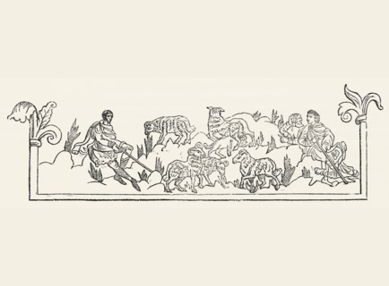 Anglo-Saxon Calendar, May, pre-Norman Conquest of 1066, Illustration from John Cassell's Illustrated History of England, Vol. I from the earliest period to the reign of Edward the Fourth, Cassell, Pet...