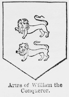 Arms of William the Conqueror, Illustration from John Cassell's Illustrated History of England, Vol. I from the earliest period to the reign of Edward the Fourth, Cassell, Petter and Galpin, 1857