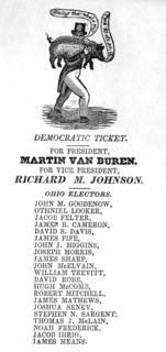 Ohio Election Ticket for U.S. President Martin Van Buren, 1840