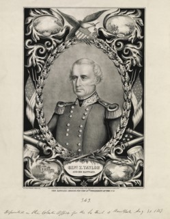Genl. Z. Taylor and his Battles, The Nation's Choice for the 12th President of the U.S., Campaign Print for Whig Presidential Nominee Zachary Taylor, Lithograph, James Baillie, 1847