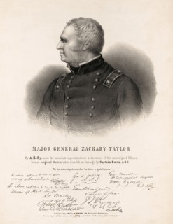 Major General Zachary Taylor, by A. Hoffy, under the immediate superintendence & directions of the undersigned officers, from an original sketch taken from life at Camargo by Captain Eaton, A.D.C., He...
