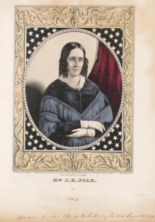 Mrs. J.K. Polk, Lithograph by Nathaniel Currier from a Daguerreotype by Plumbe, 1846