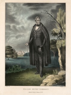 William Henry Harrison (1773-1841), Military Officer and Ninth President of the United States, Full-Length Portrait, Lithograph, Nathaniel Currier, 1841