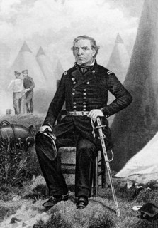 Major General Zachary Taylor, Seated Portrait in Uniform during Mexican-American War 1846-48, Engraving, C.M. Bell, 1870's