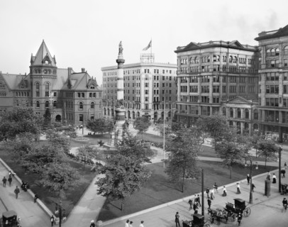 Lafayette Square, Buffalo, New York, USA, Detroit Publishing Company, 1904